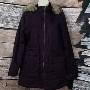 💲Gap, Purple Faux-Fur Hooded Coat, SM
